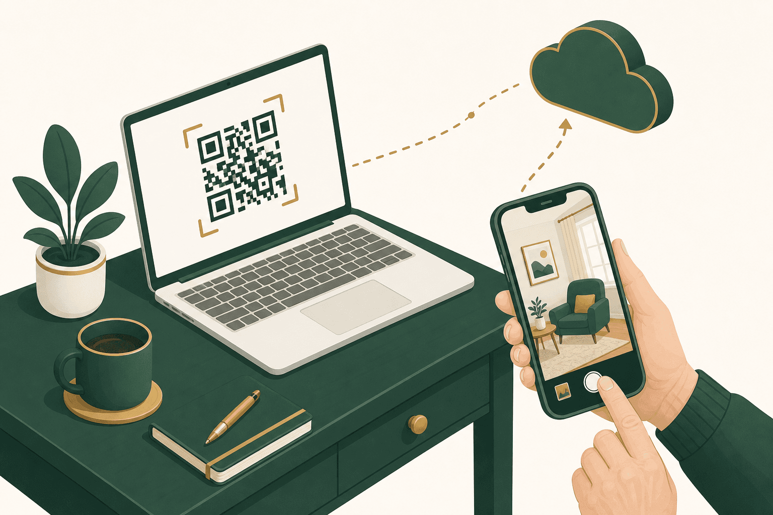 Upload photos via QR code